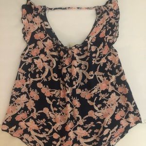 Juniors Floral Rayon Top Belle du Jour
